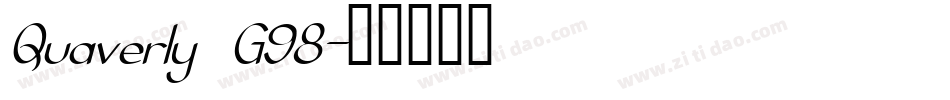 Quaverly G98字体转换